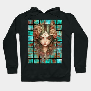 Copper Patina Boho Gothic Girl 9 Hoodie